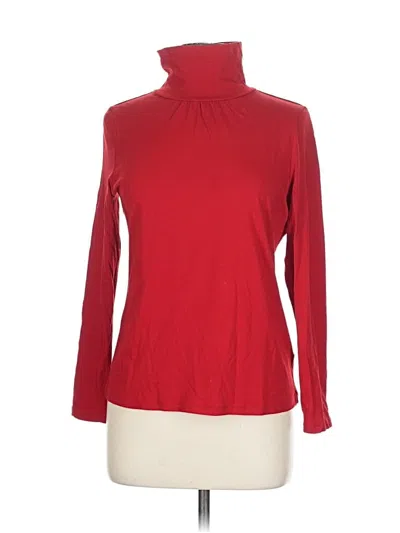 Pre-owned Talbots Long Sleeve Turtleneck In Red