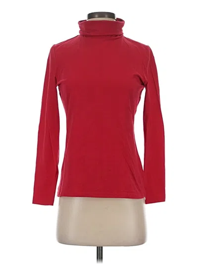Pre-owned Talbots Long Sleeve Turtleneck In Red