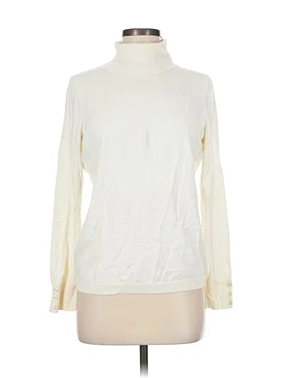 Pre-owned Talbots Long Sleeve Turtleneck In White