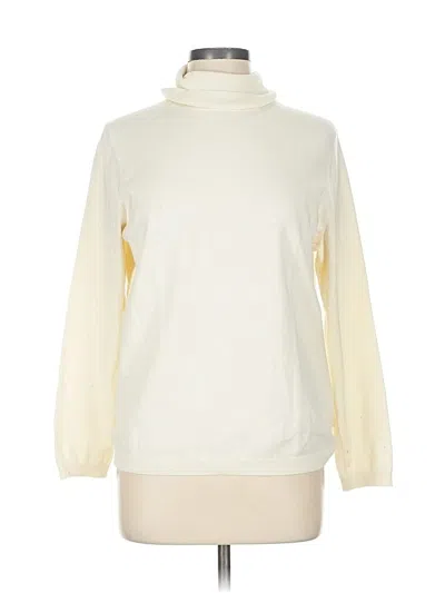 Pre-owned Talbots Long Sleeve Turtleneck In White