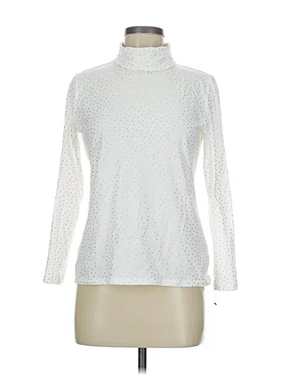 Pre-owned Talbots Long Sleeve Turtleneck In White
