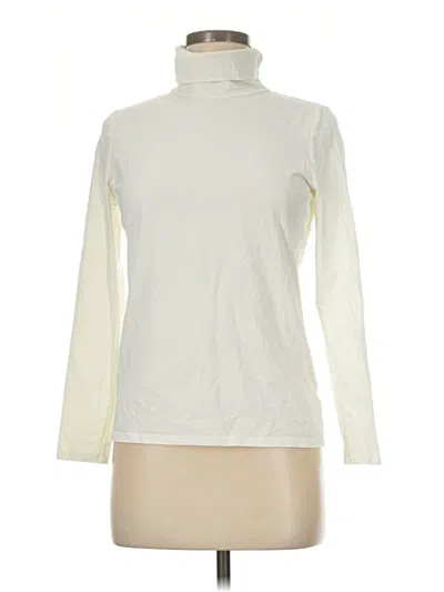Pre-owned Talbots Long Sleeve Turtleneck In White