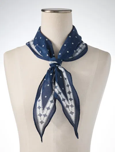 Talbots Lovely Polka Dot Diamond Scarf - Ink - 001