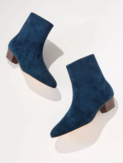 Talbots Lucy Suede Ankle Boots - Blue - 5m
