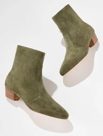 Talbots Lucy Suede Ankle Boots - Spanish Moss - 5m