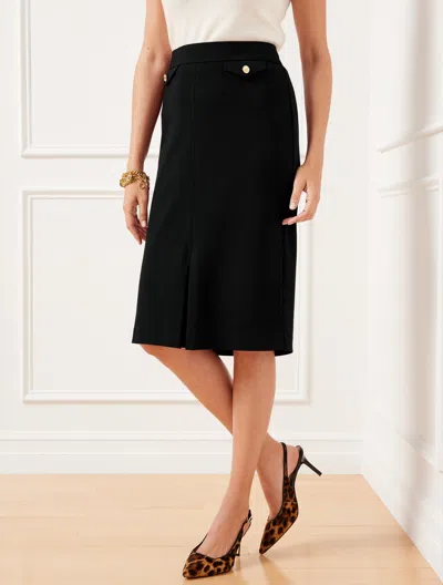 Talbots Luxe Ponte Pencil Skirt - Black - 18