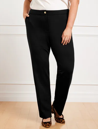 Talbots Luxe Ponte Straight Leg Pants - Black - 22