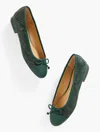 Talbots Madison Ballet Flats - Croc Embossed - Dark Pine Grove - 8 1/2 M