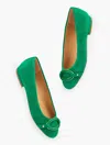 Talbots Madison Buckle Suede Ballet Flats - Derry Green - 11m