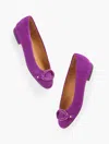 Talbots Madison Buckle Suede Ballet Flats - Mulberry Wine - 11m