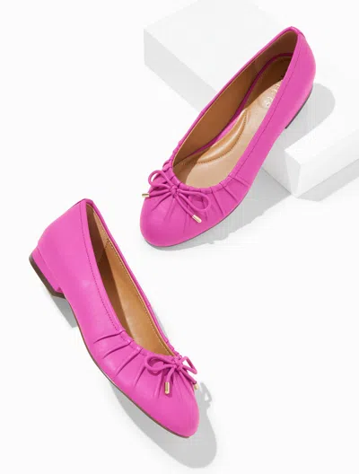 Talbots Madison Pleated Nappa Ballet Flats - Sugarplum Purple - 10m