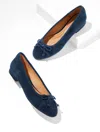Talbots Madison Rhinestone Suede Ballet Flats - Indigo - 11m  In Purple