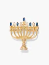 Talbots Menorah Brooch - Gold - 001  In Gold