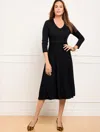 Talbots Merino Wool Pleated Sweater Dress - Black - X