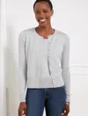 Talbots Metallic Charming Cardigan Sweater - Grey Sky Heather - 2x
