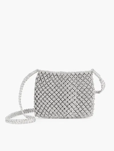 Talbots Metallic Knotted Cord Crossbody Bag - Silver - 001