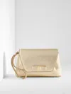 Talbots Metallic Pebble Leather Wristlet - Gold - 001  In Gold