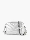 Talbots Metallic Quilted Nylon Crossbody - Silver - 001  In Silver