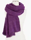 Talbots Metallic Windowpane Wrap - Rich Amethyst - 001