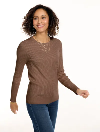 Talbots Micro Cable Sweater - Jasper - Xs