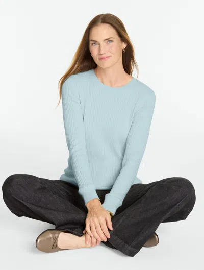 Talbots Micro Cable Sweater - Spa Blue - Xs