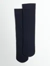Talbots Microfiber Trouser Socks - Navy Blue - 001  In Navy Blue