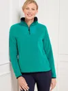 Talbots Microfleece Half-zip Pullover Sweater - Everglade - Xl