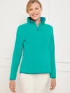 Talbots Microfleece Half-zip Pullover Sweater - Lapis - Xl