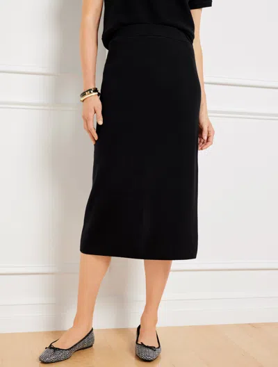 Talbots Midi Sweater Skirt - Black - 3x