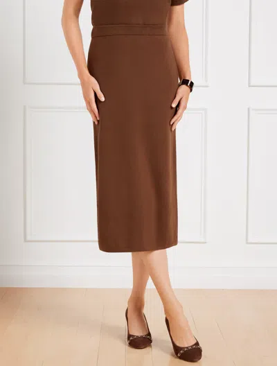 Talbots Petite - Midi Sweater Skirt - Dark Walnut - Xl
