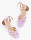Talbots Mimi Vachetta Leather Ankle Strap Sandals - Spring Lilac - 7m  In Spring Lilac
