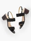 Talbots Mimi Woven Block Heel Sandals - Black - 9m  In Black