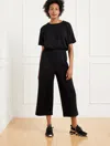Talbots Misses - Airknit Stretch Crewneck Jumpsuit Dress - Black - Medium