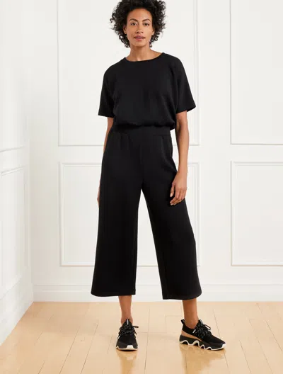 Talbots Misses - Airknit Stretch Crewneck Jumpsuit Dress - Black - Medium