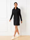 Talbots Misses - Airknit Stretch Half-zip Dress - Black - Xs  In Black