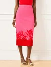 Talbots Misses - Bicolor Poppy Pencil Skirt - Red Pepper/poppy Pink - 16  In Red Pepper,poppy Pink