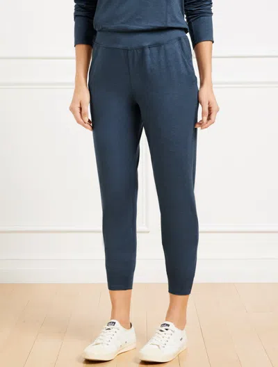 Talbots Misses - Buttery Soft Easy Knit Jogger Pants - Indigo Heather - Large