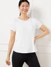 Talbots Misses - Cool Slub Active Short Sleeve T-shirt - White - Small  In White