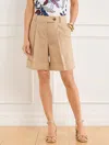 Talbots Misses - Cuff Hem Linen Shorts - Fawn - 18