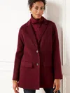 Talbots Petite - Double Face Wool Blend Blazer - Dark Ruby - 12  In Dark Ruby