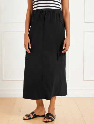 Talbots Misses - Journey Ripstop Cargo Maxi Skirt - Black - Medium