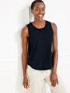 Talbots Misses - Lightweight Woven Stretch Sleeveless Tank Top - Blue - Xl