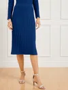 Talbots Petite - Metallic Ribbed Midi Sweater Skirt - Radiant Sapphire - Xl  In Radiant Sapphire