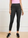 Talbots Misses - Out & About Leggings - Embossed Floral - Black - Xl  In Black