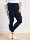 Talbots Performance Interlock Leggings - Moonlight Tiles - Blue - 1x  In Blue