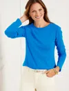 Talbots Pima Crewneck T-shirt - Solid - Bold Blue - 2x