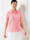 Talbots Misses - Piquã© Polo - Alley Stripe - White/pink Lemonade - Xl