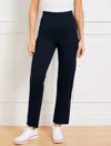 Talbots Misses - Power Tech Knit Straight Leg Pants - Blue - Xl  In Blue