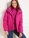 Talbots Puffer Jacket - Solid - Vivid Berry - 1x  In Vivid Berry