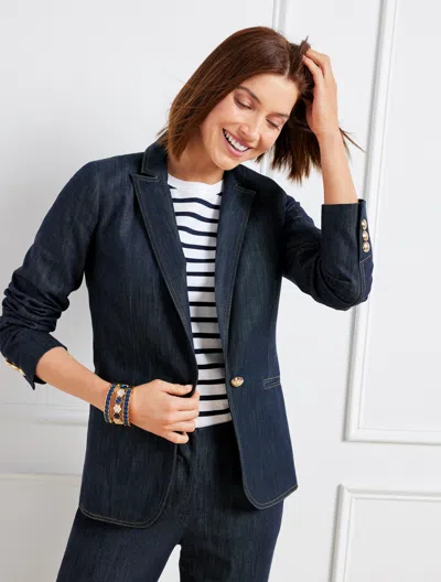 Talbots Faux Denim Modern Blazer - Indigo - 20